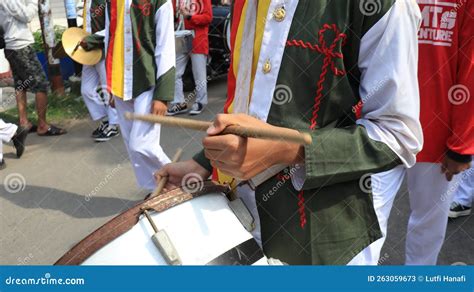 Marching Band in Formation Performs Live at Parade on the Street ...