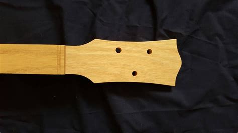 Cigar Box Guitar Neck 3-string Oak LP style w/fingerboard