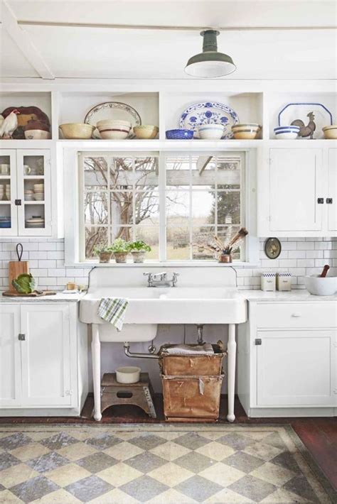 Rustic French Country Cottage Kitchen 37 - Have Fun Decor | Shabby chic kitchen cabinets, Above ...