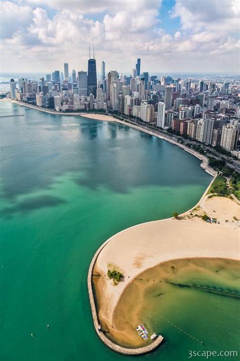 North Avenue Beach Chicago Aerial Photograph by Adam Romanowicz