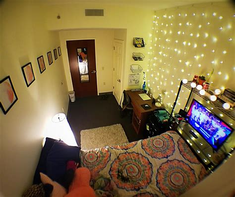 My fairy lights dorm room. : CozyPlaces | Dorm room lights, Small ...