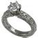 14k Gold CZ Zirconia Antique Victorian Engagement Solitaire Ring , Cubic Zirconia Jewelry, CZ ...