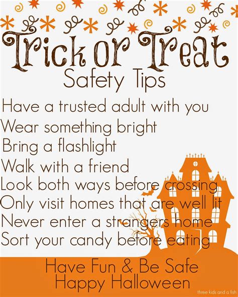 three kids and a fish: Trick or Treat Safety Tips