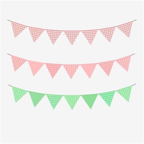 Holiday Bunting Vector Art PNG, Cartoon Vector Holiday Little Bunting Elements, Bunting Clipart ...