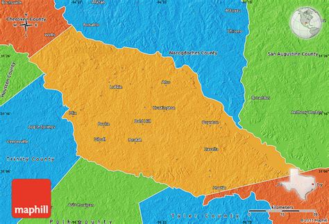 Political Map of Angelina County