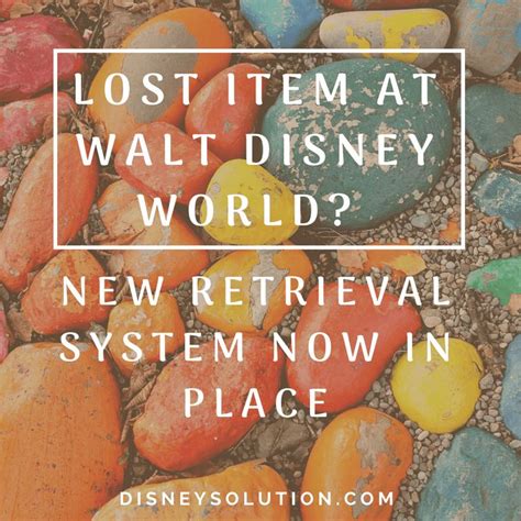 Lose an item at Walt Disney World? New Lost and Found System | Disney world news, Walt disney ...