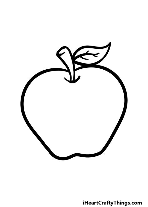 Share 78+ apple sketch images - in.eteachers