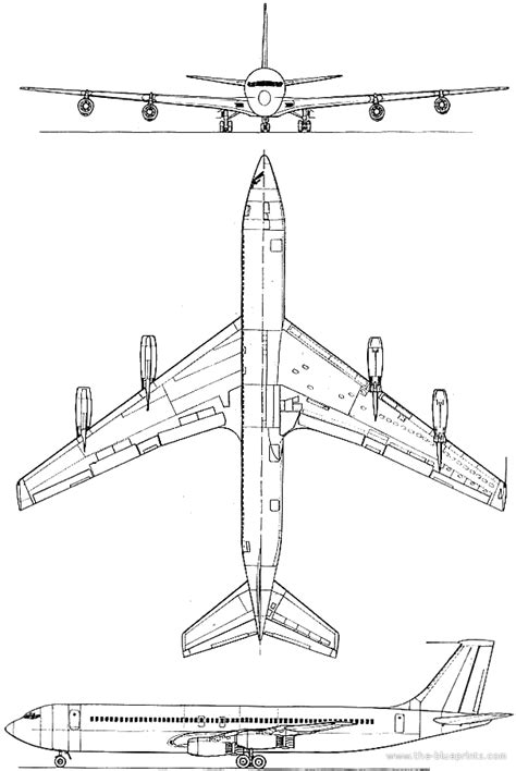 1958 boeing 707 blueprints free outlines – Artofit