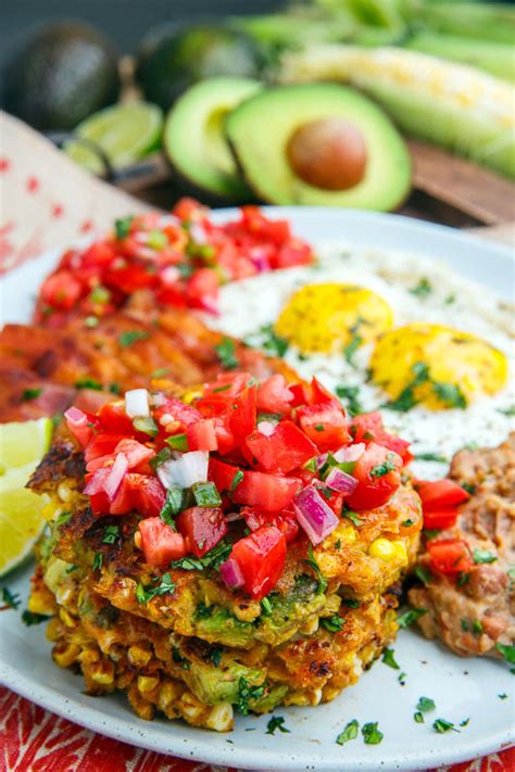 Avocado and Cheddar Corn Cakes - Closet Cooking