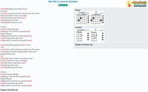 Chord: We Fell In Love In October - tab, song lyric, sheet, guitar, ukulele | chords.vip