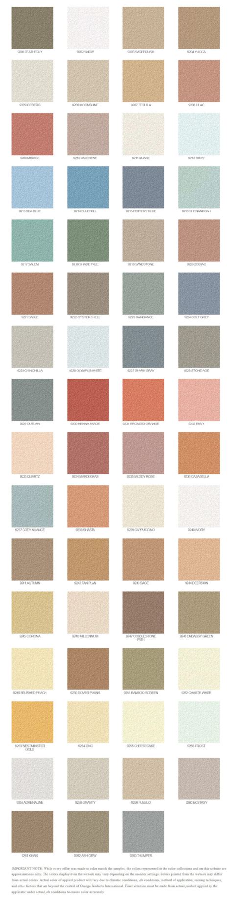 7 Of The Most Popular Stucco Color Charts, All In One Place!