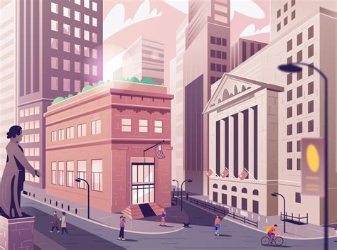 Wall Street | New York by Dima Moiseenko for Felic Art on Dribbble