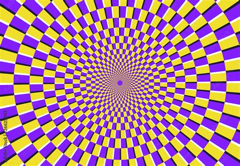 Optical spiral illusion. Magic psychedelic pattern, swirl illusions and ...