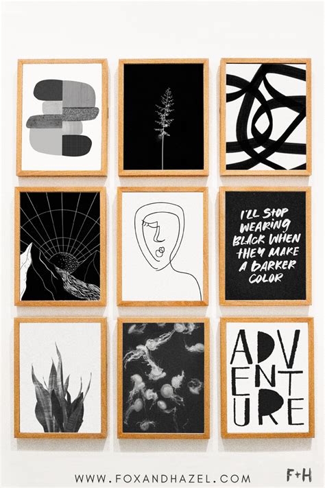 36 Totally Free Black and White Art Prints | Fox + Hazel