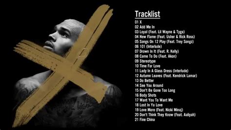 X Album Chris Brown List