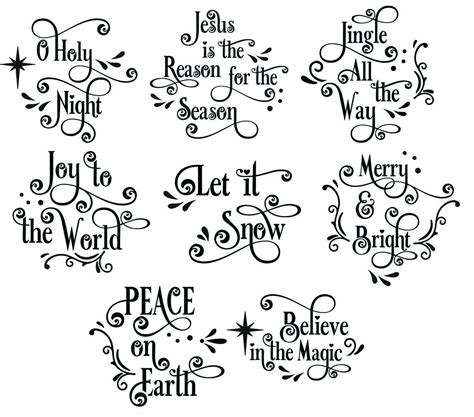 Christmas Sayings Ornaments Ceramic Decals Enamel Decal - Etsy