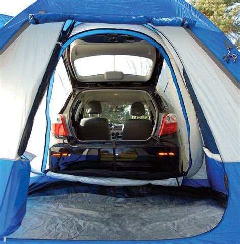 This tent attaches to the back and creates even more space! | Car tent ...