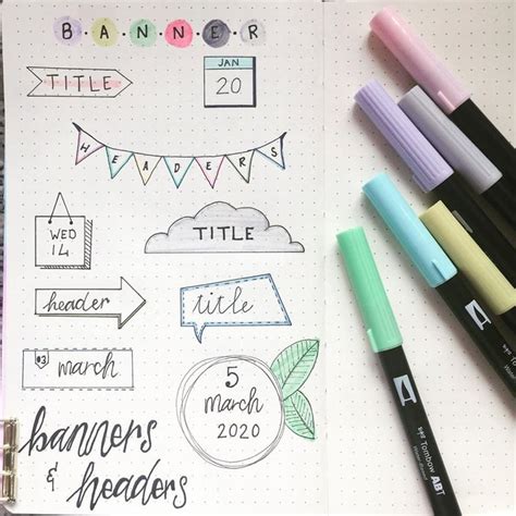 35 Stunning Bullet Journal Header and Title Ideas - Beautiful Dawn Designs