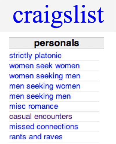 Alternative Dating Site for Craigslist Personals - Craigslist Shut Down