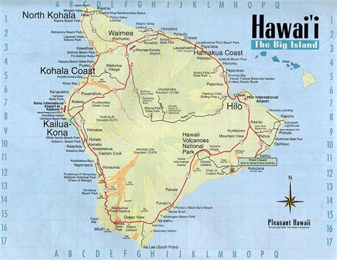 Detailed map of Big Island of Hawaii with roads | Vidiani.com | Maps of ...