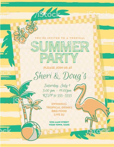 Summer Party Invitation Template Word