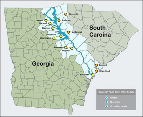 Hartwell Lake and the Savannah River. | River basin, Savannah chat, River