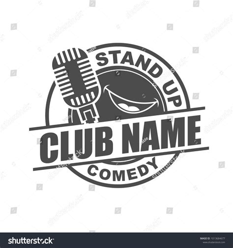 Stand Comedy Logo Design Stock Vector (Royalty Free) 1013684677 ...