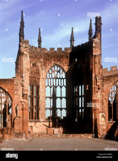 Altar Old Coventry Cathedral Coventry England UK Stock Photo - Alamy