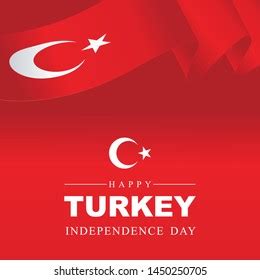 Turkey Independence Day Banner Waving Flag Stock Vector (Royalty Free) 1450250705 | Shutterstock