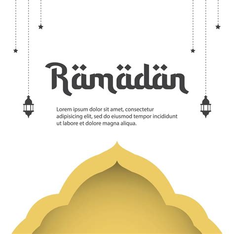 Ramadan banner design template. Golden islamic ornament 5337074 Vector ...