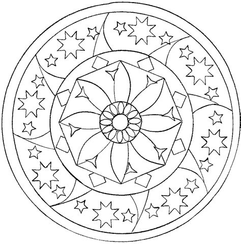 Star mandala - Mandalas Adult Coloring Pages