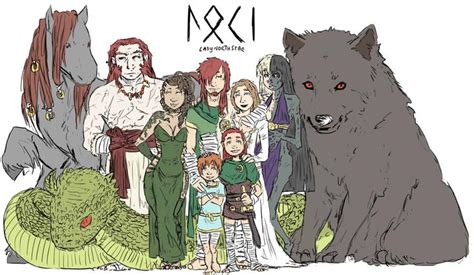 Loki et ses enfants : Hel, Fenrir, Jormungand et Sleipnir | Loki mythology, Loki norse mythology ...