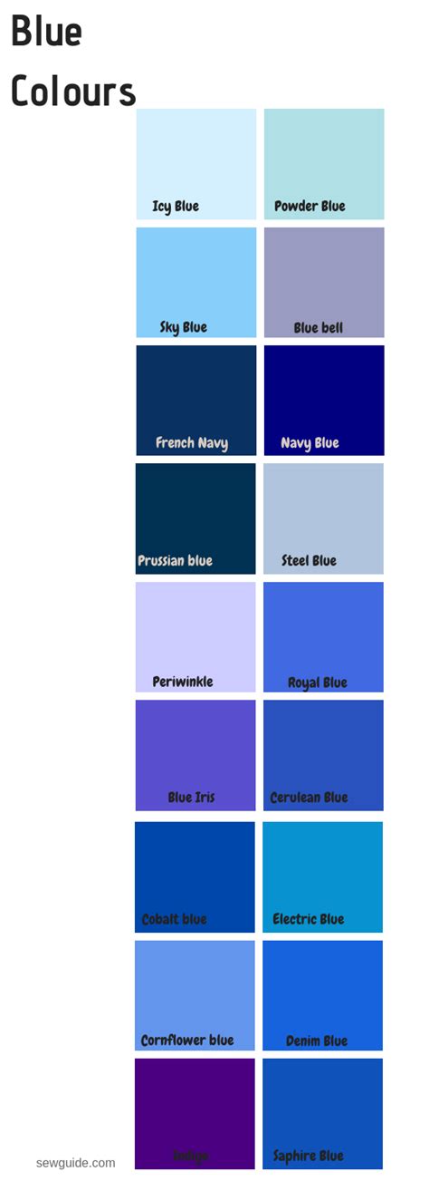 Color Names In Fashion : Reference Guide For 100+ Colours - SewGuide