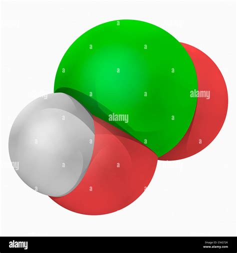 Chlorous acid molecule Stock Photo - Alamy