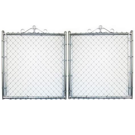 Shop Galvanized Steel Chain-Link Fence Gate (Common: 6-ft x 12-ft ...