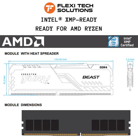 KINGSTON FURY Beast DDR4 RGB Memory RAM Black 3600MHz 64GB – Flexi Tech