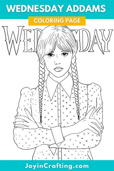 Wednesday Addams Coloring Page Netflix | Desenhos para coloriri ...