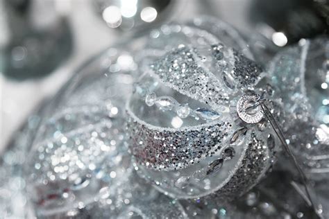 Silver Christmas Balls Free Stock Photo - Public Domain Pictures