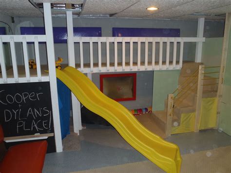 Indoor Basement Kids Playground - Complete with slide, stairs, tunnel ...