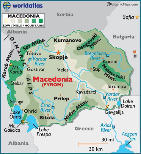 Macedonia Maps & Facts | Macedonia map, Macedonia, Bitola