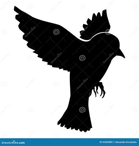 Silhouette of sparrow stock illustration. Illustration of montanus - 92283889