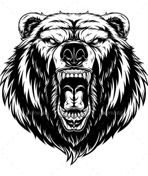 Ferocious Bear Head Vector Image