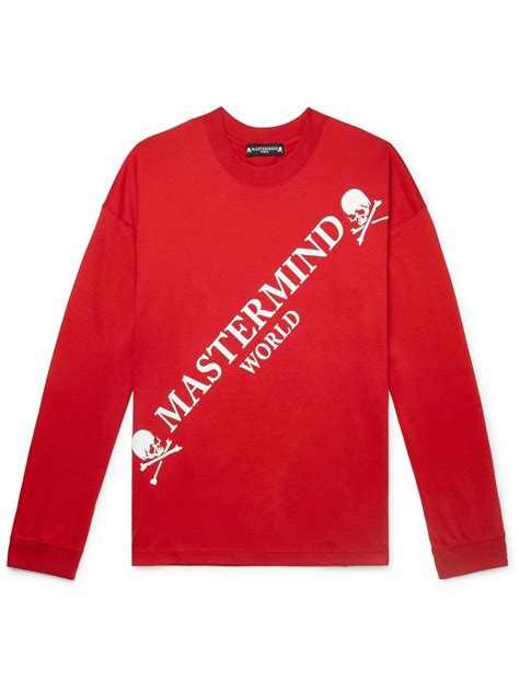 MASTERMIND WORLD - Logo-Print Cotton-Jersey T-Shirt - Red MASTERMIND WORLD