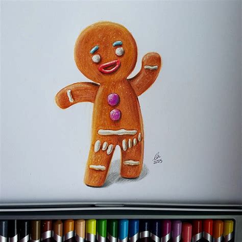 Gingerbread man | Baby dragon art, Xmas drawing, Marker art