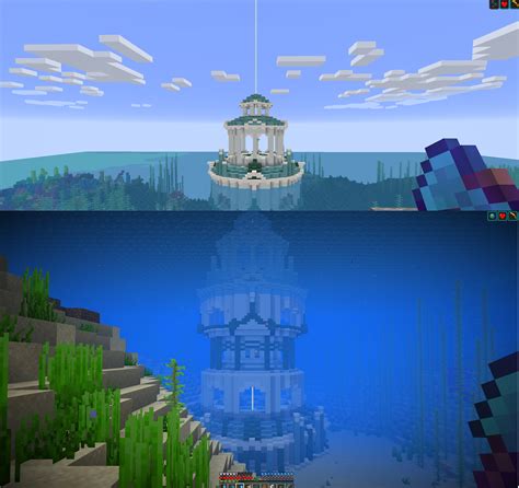 The start of our underwater city in survival : r/Minecraft