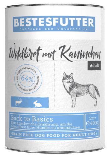 Wildbret mit Kaninchen Nassfutter (getreidefrei) | Nassfutter ...