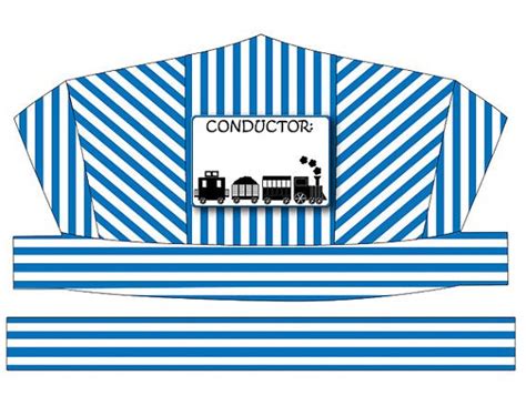 Polar Express Conductor Hat Printable