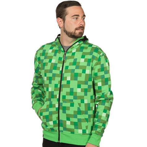 Minecraft Creeper Premium Zip-Up Hoodie - XL | Men's | at Mighty Ape NZ