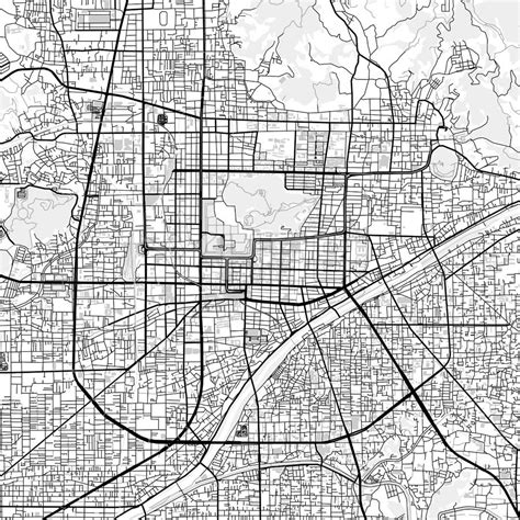 Downtown map of Matsuyama, Japan (松山市) - HEBSTREITS Sketches | 松山市, 地図