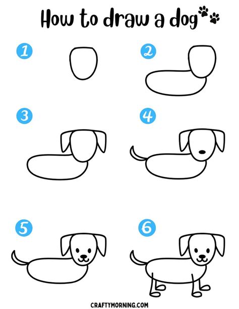 How to Draw a Dog for Kids (Easy) - Crafty Morning